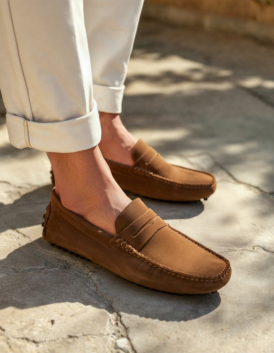Suede Driver Loafers