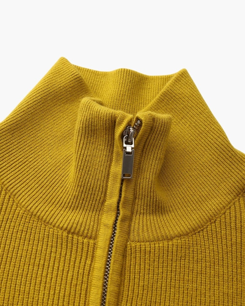 Pull en maille raffiné à demi-zip