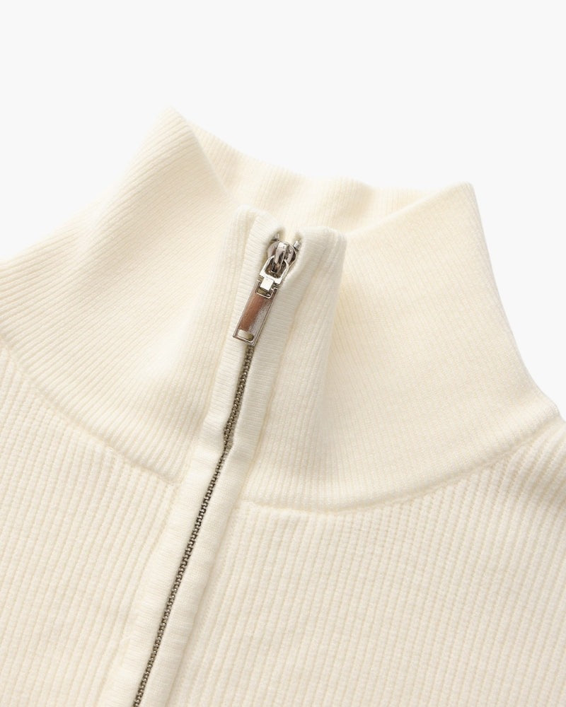 Pull en maille raffiné à demi-zip