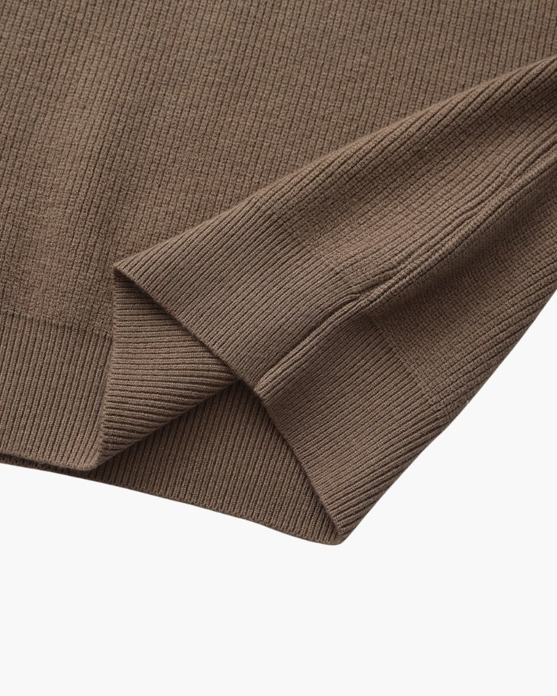 Pull en maille raffiné à demi-zip