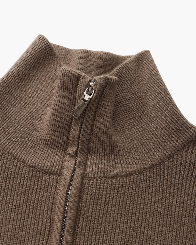 Pull en maille raffiné à demi-zip