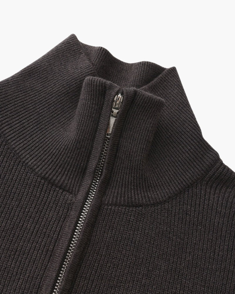 Pull en maille raffiné à demi-zip