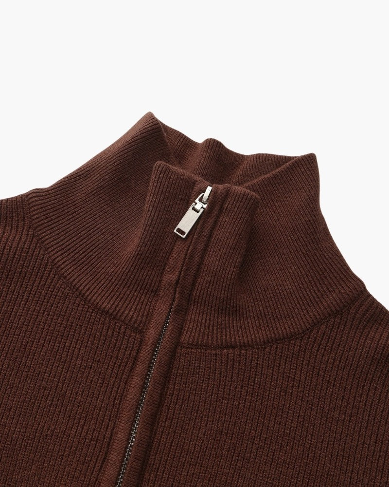 Pull en maille raffiné à demi-zip
