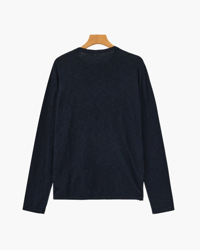 Pull-over essentiel en lin et coton