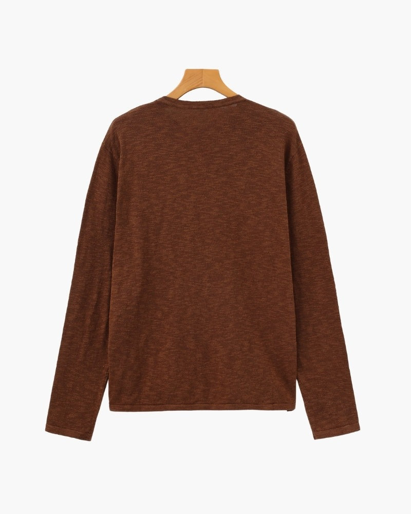 Pull-over essentiel en lin et coton