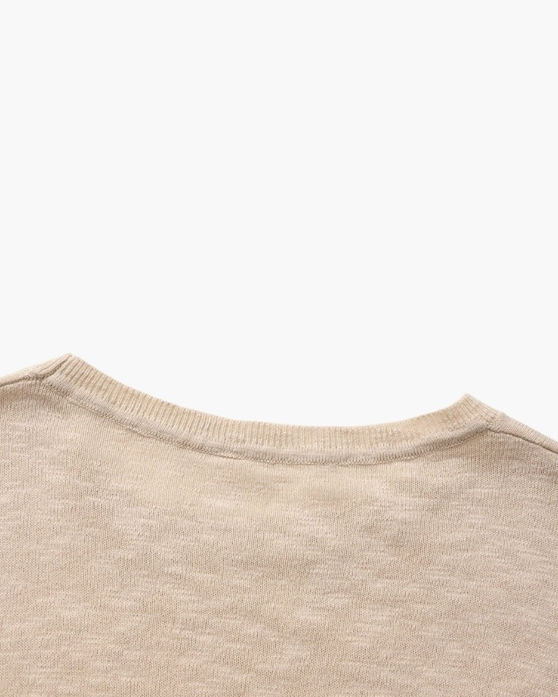 Pull-over essentiel en lin et coton