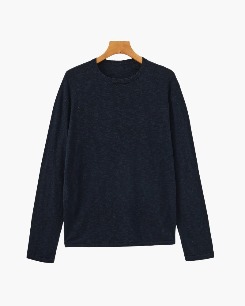 Pull-over essentiel en lin et coton
