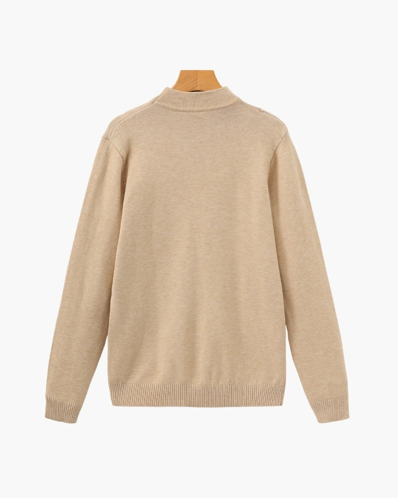 Pull essentiel à col montant côtelé