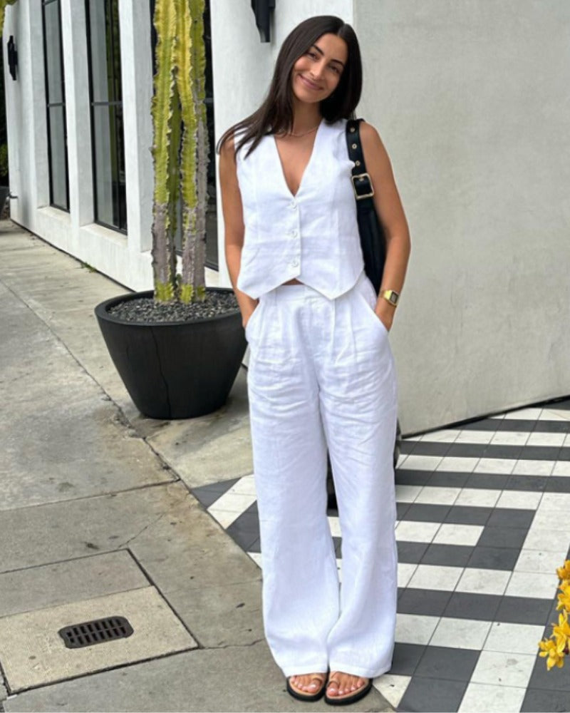 Ensemble deux pièces en lin Classy Lady