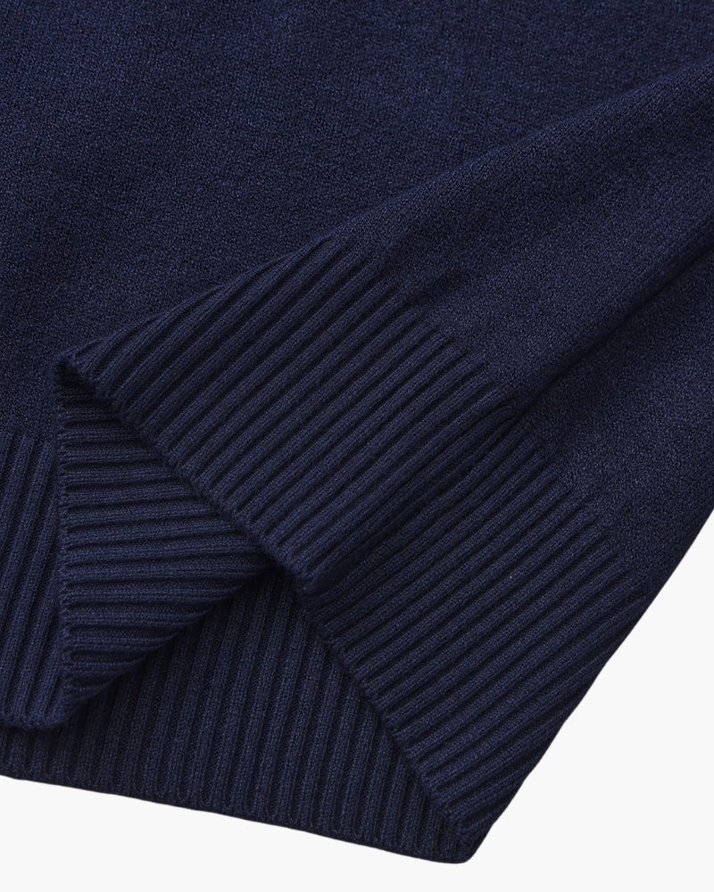 Pull essentiel à col montant côtelé